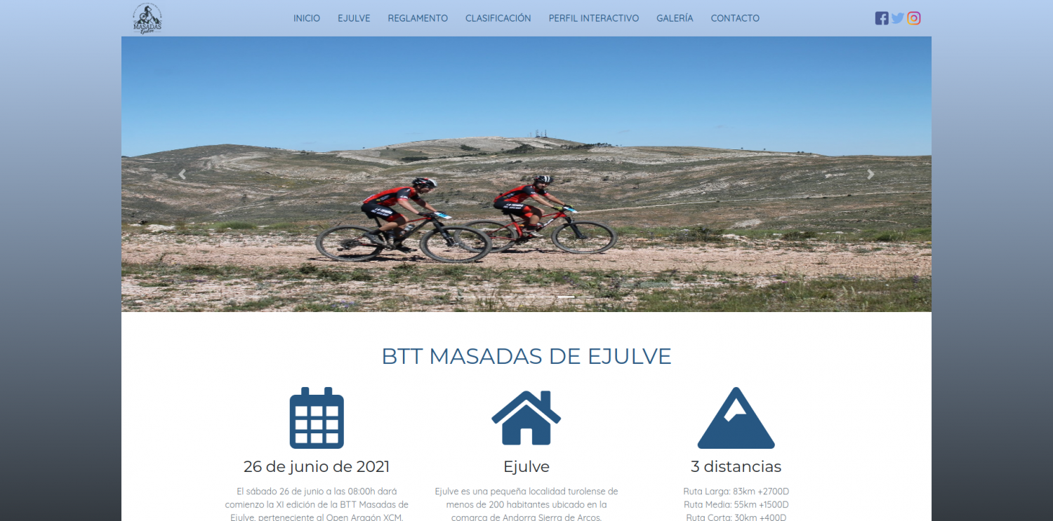 Nuevo look para la web de Ejulve BTT